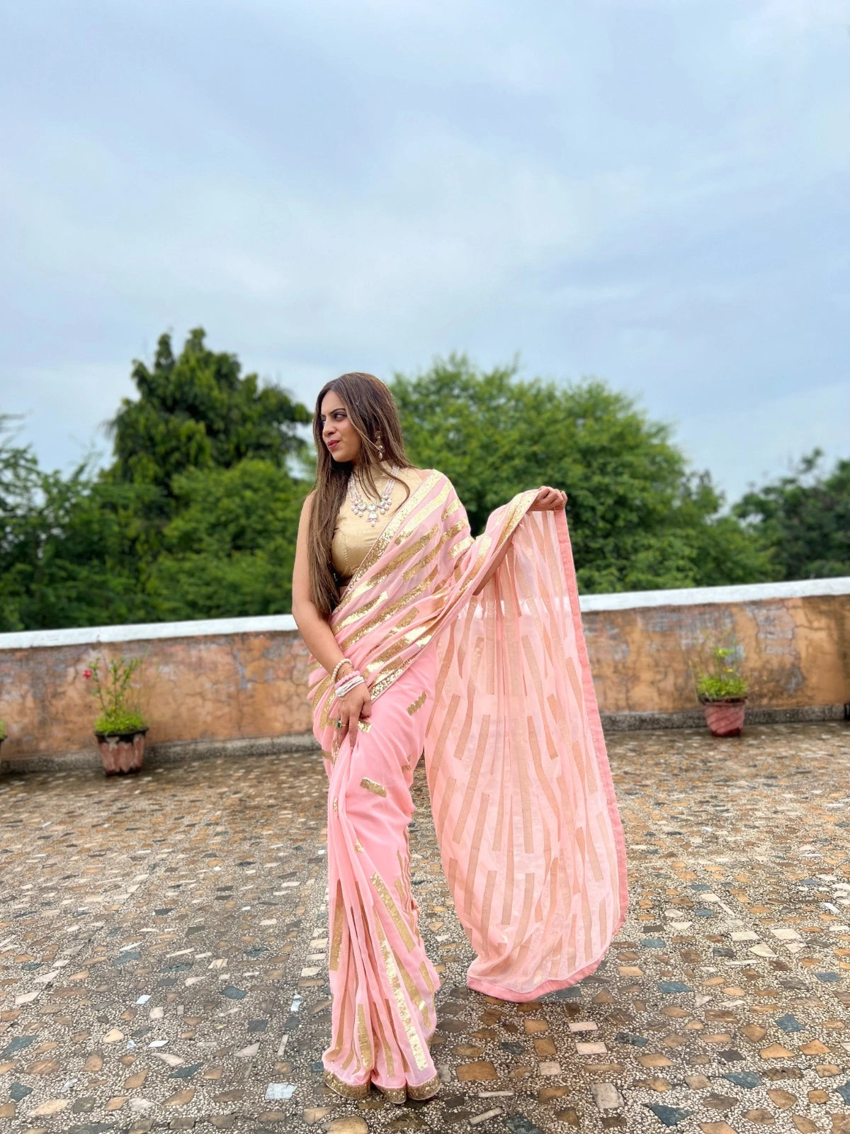 Buy Pink Metti Silk Saree Online