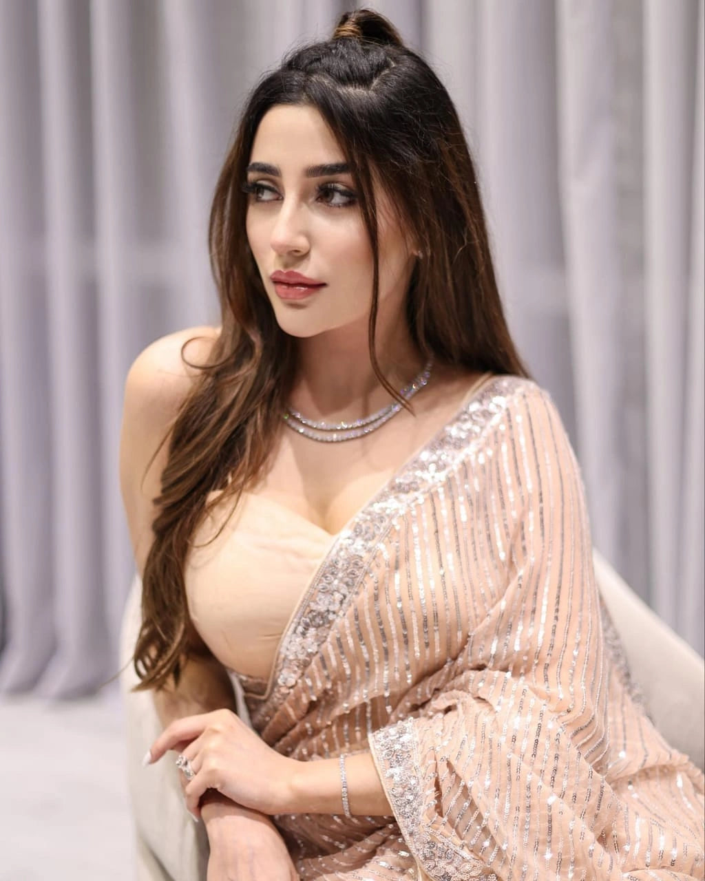 Beautiful Seqwance Georgette Saree