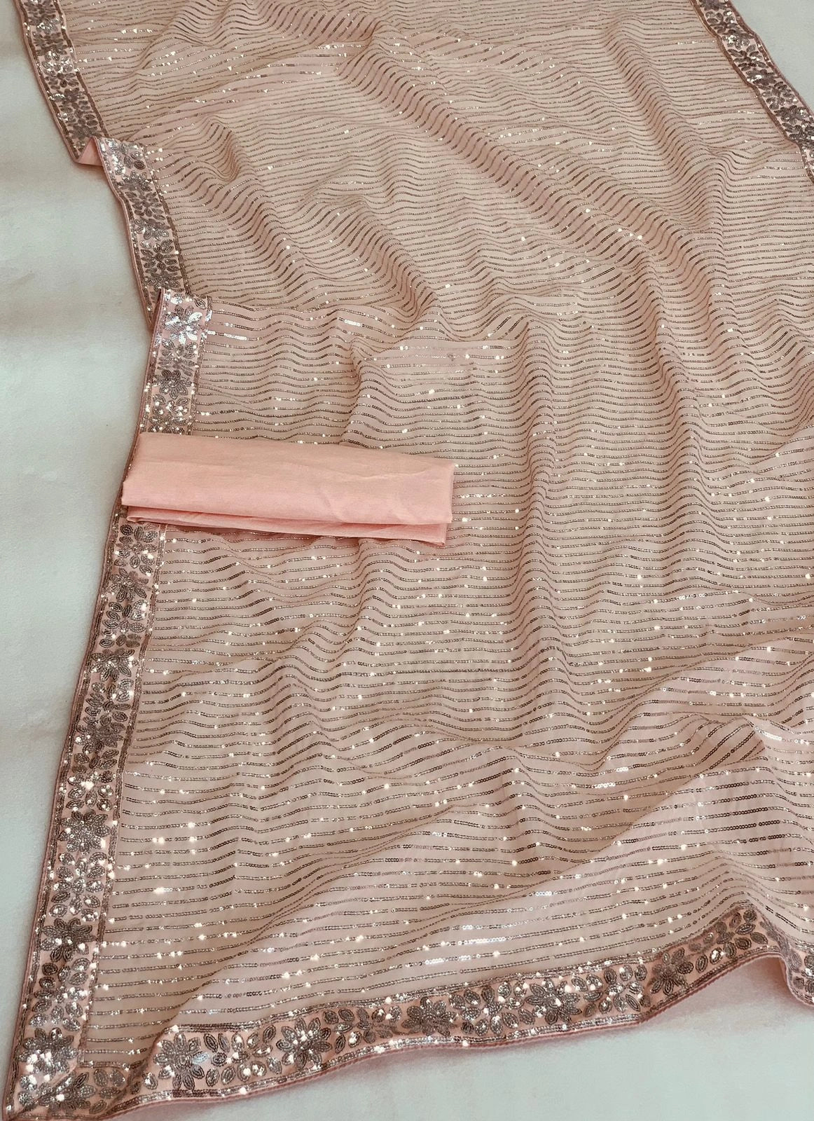 Beautiful Seqwance Georgette Saree