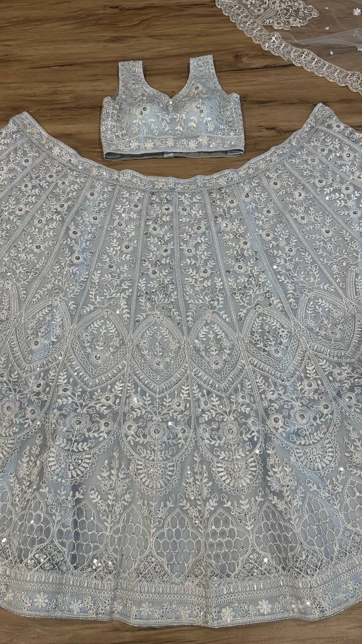 White Stylish Lehenga Choli Designs Online