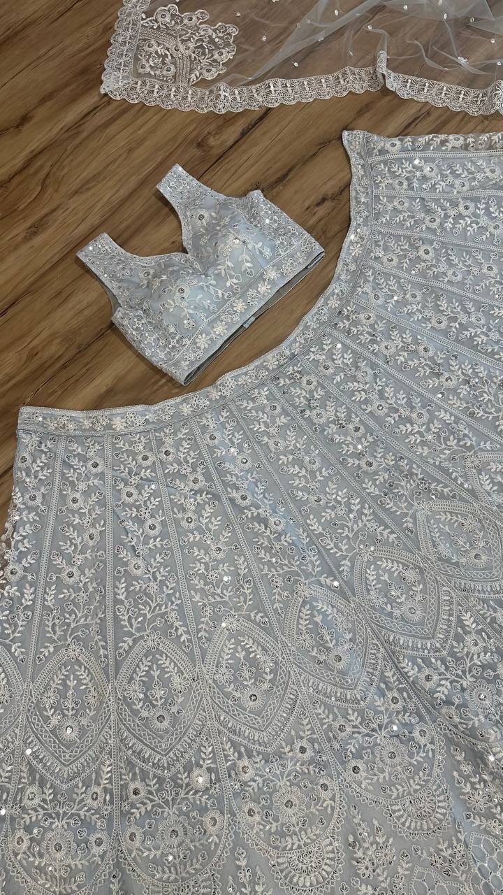 White Stylish Lehenga Choli Designs Online