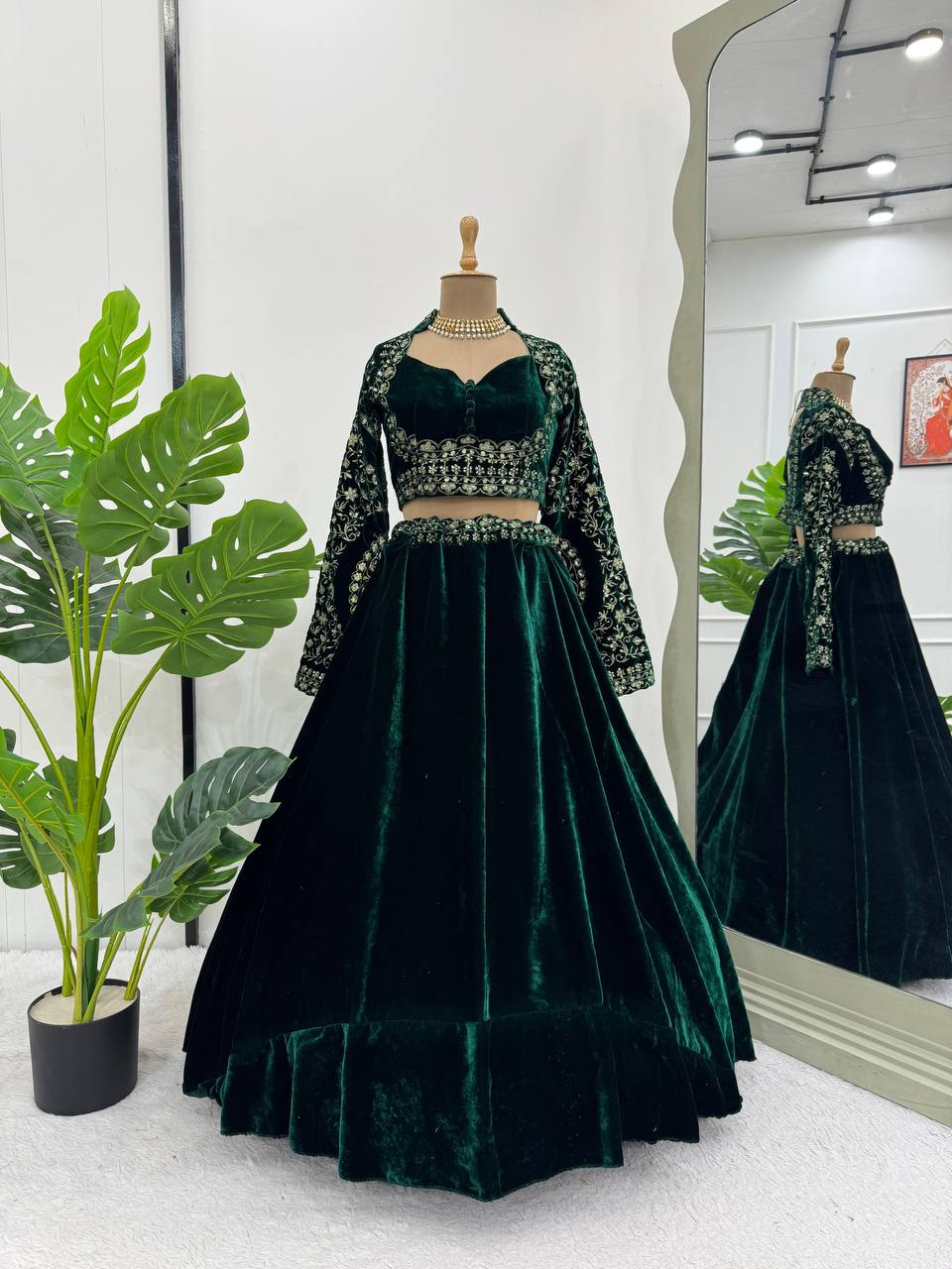 Buy Velvet Lehenga Choli online in India