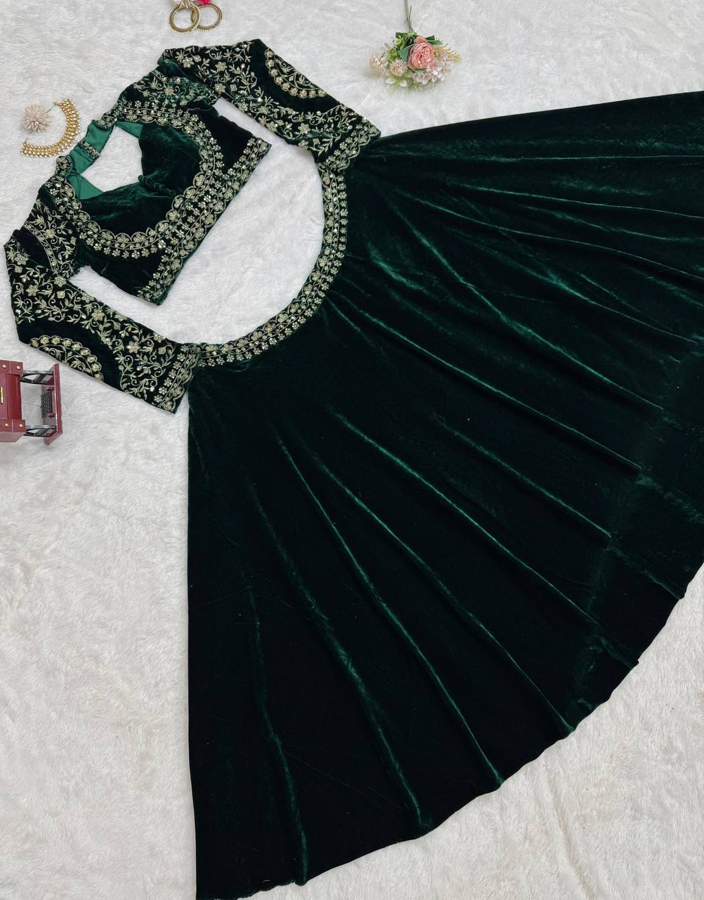 Buy Velvet Lehenga Choli online in India