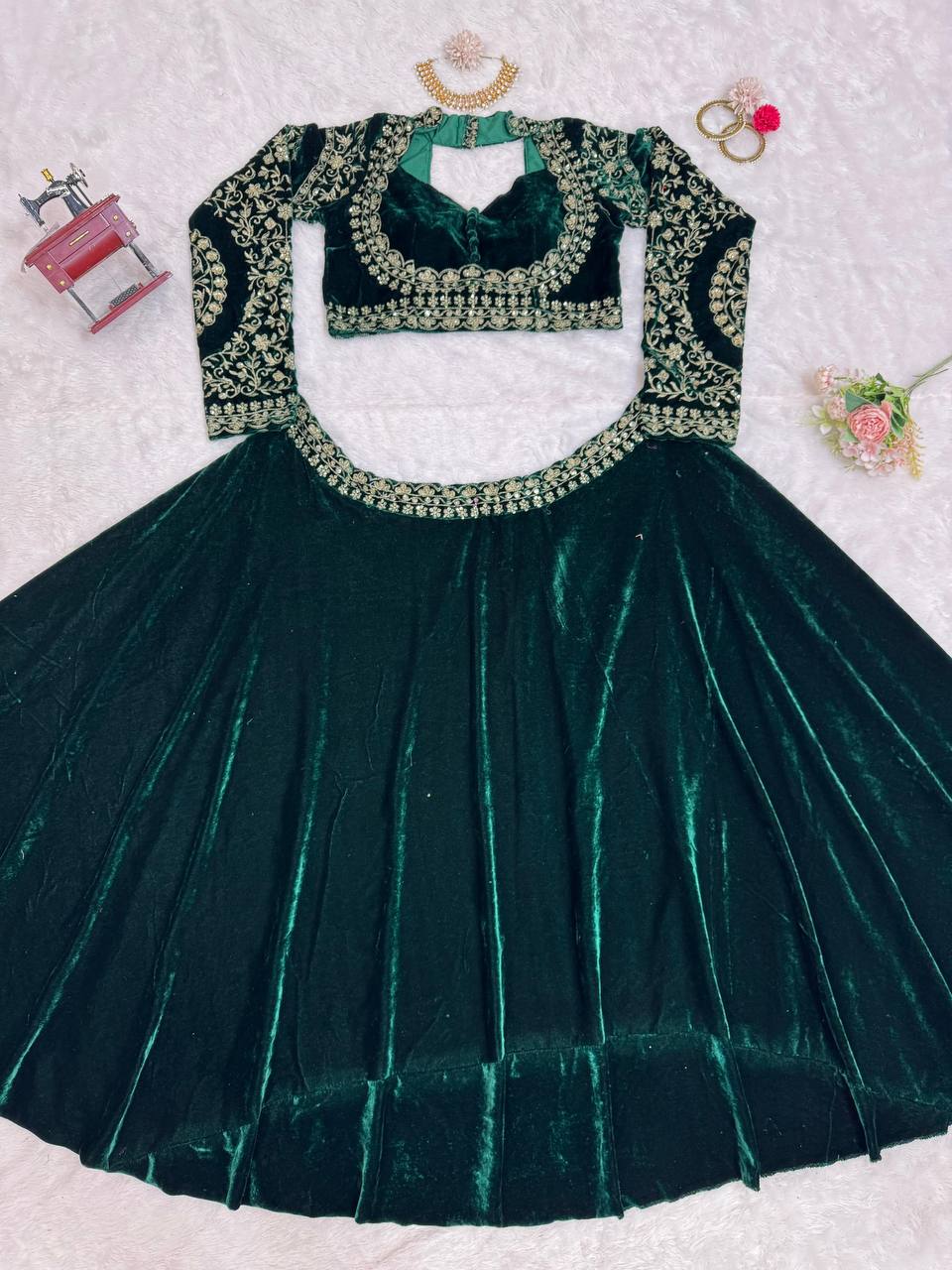 Buy Velvet Lehenga Choli online in India