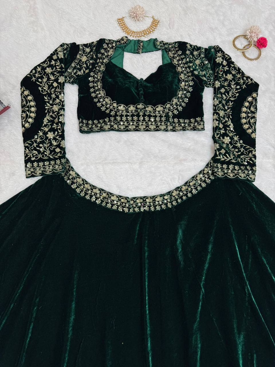 Buy Velvet Lehenga Choli online in India