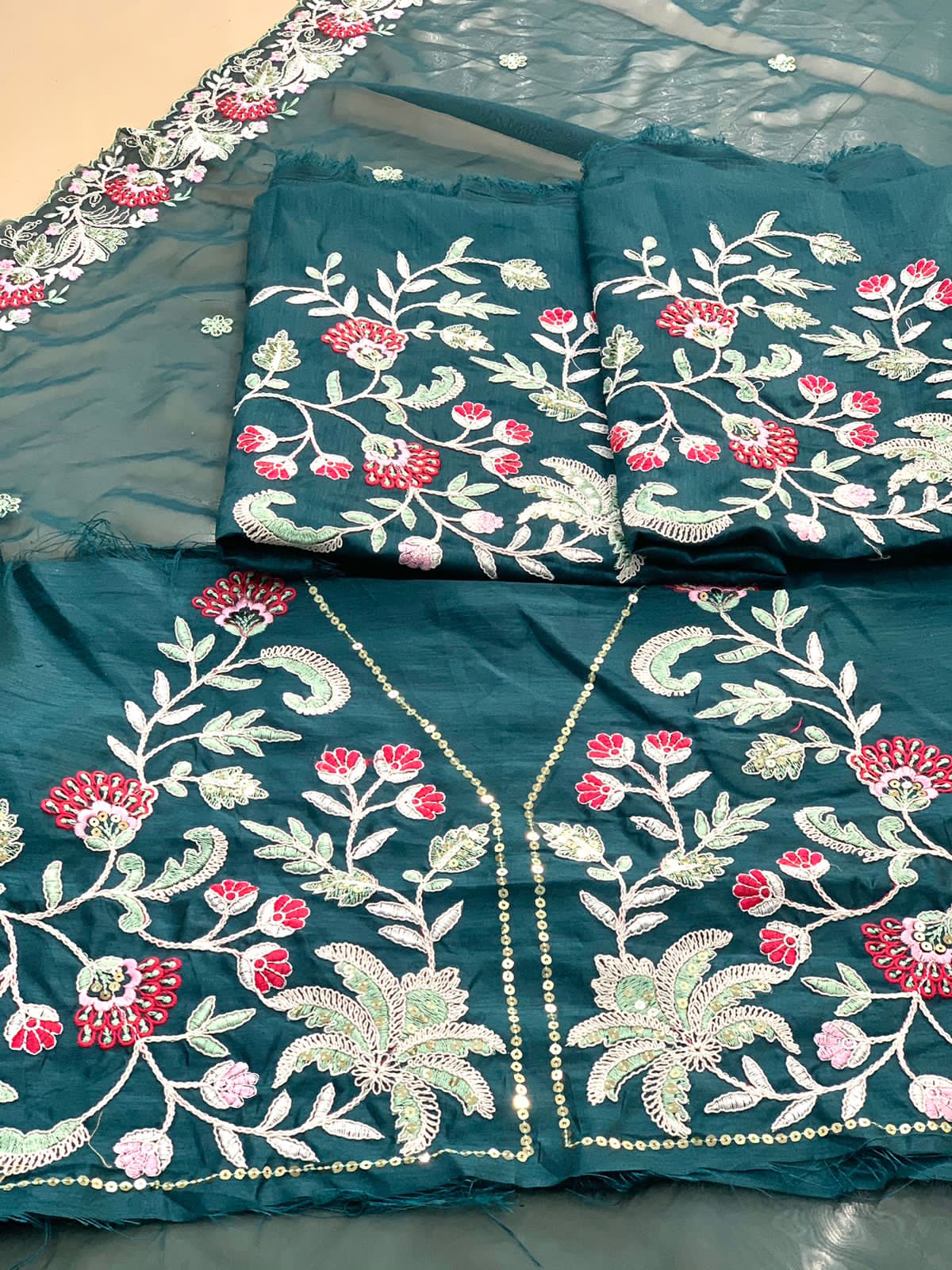 Elegant Green Colored Tabby Organza saree