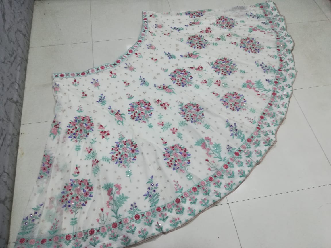 Buy Cream Color Lehenga online in India