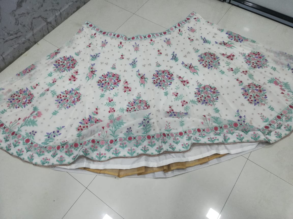 Buy Cream Color Lehenga online in India