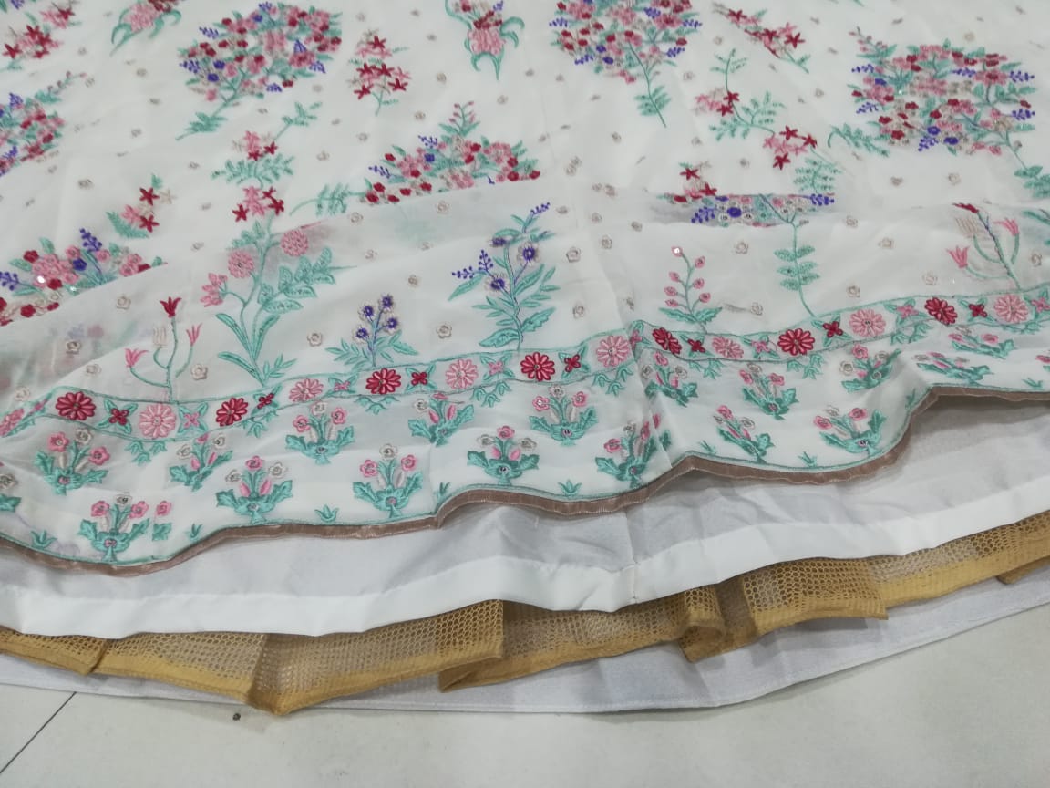 Buy Cream Color Lehenga online in India
