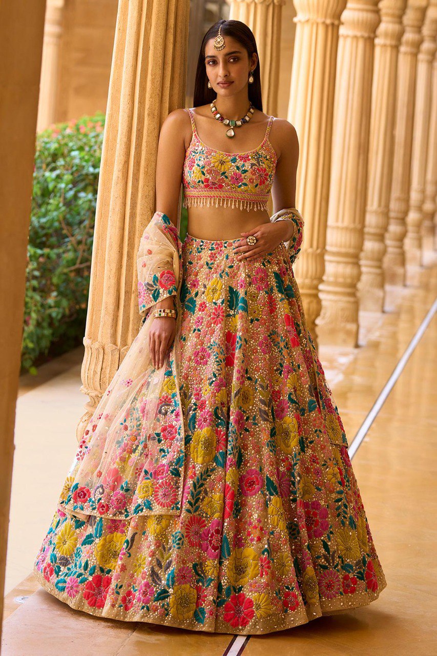 Buy Beautiful Multicolor Floral Lehenga