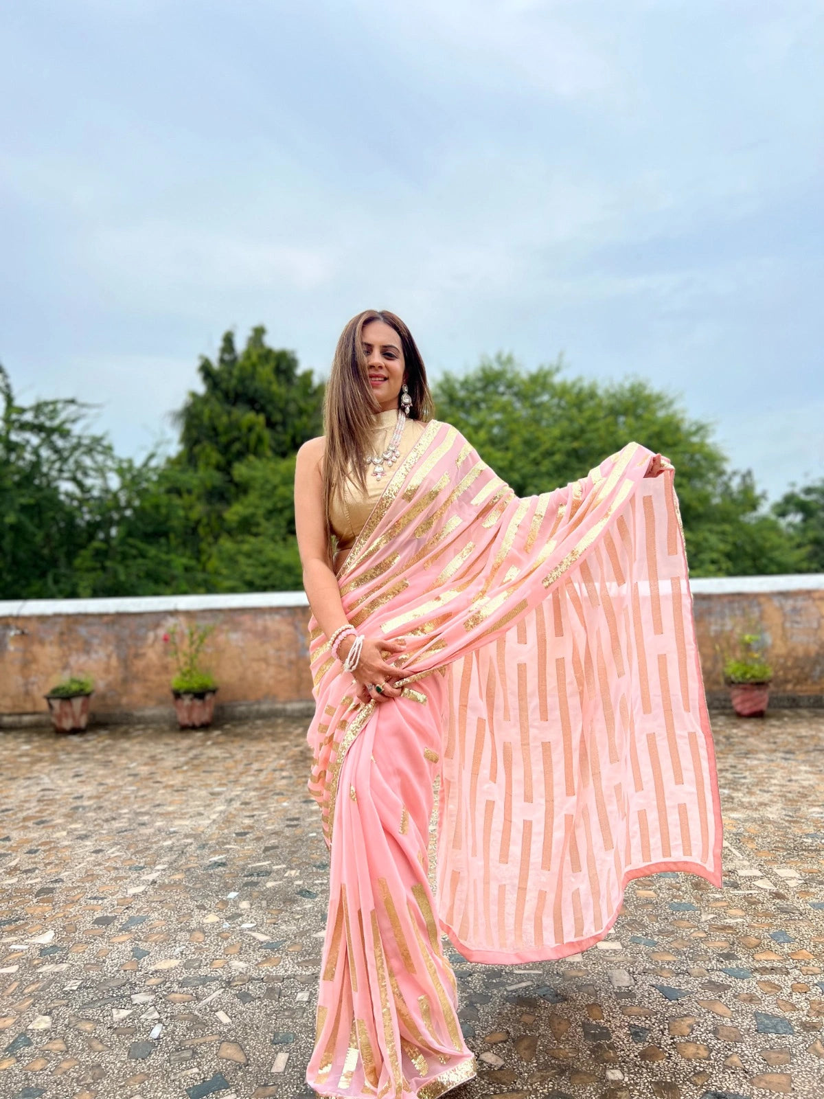 Buy Pink Metti Silk Saree Online