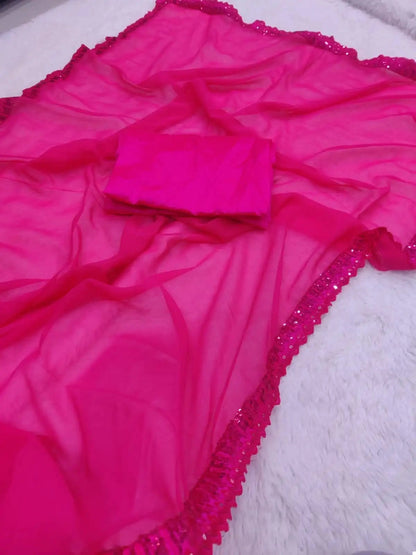 Kriti Sanon's rani pink saree