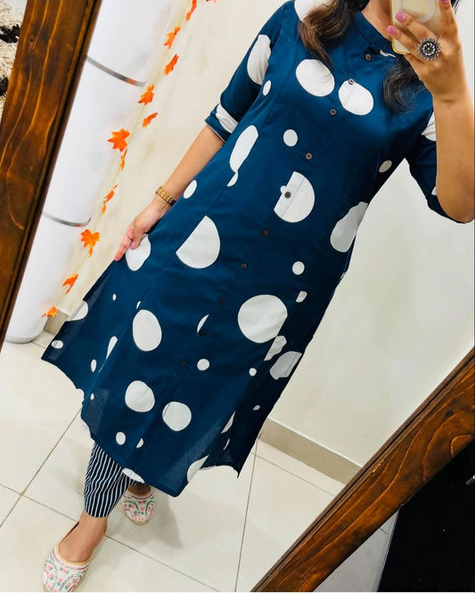 SUMMER SPECIAL BLUE COTTON CO-ORD SET