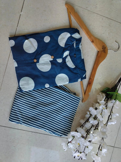 SUMMER SPECIAL BLUE COTTON CO-ORD SET