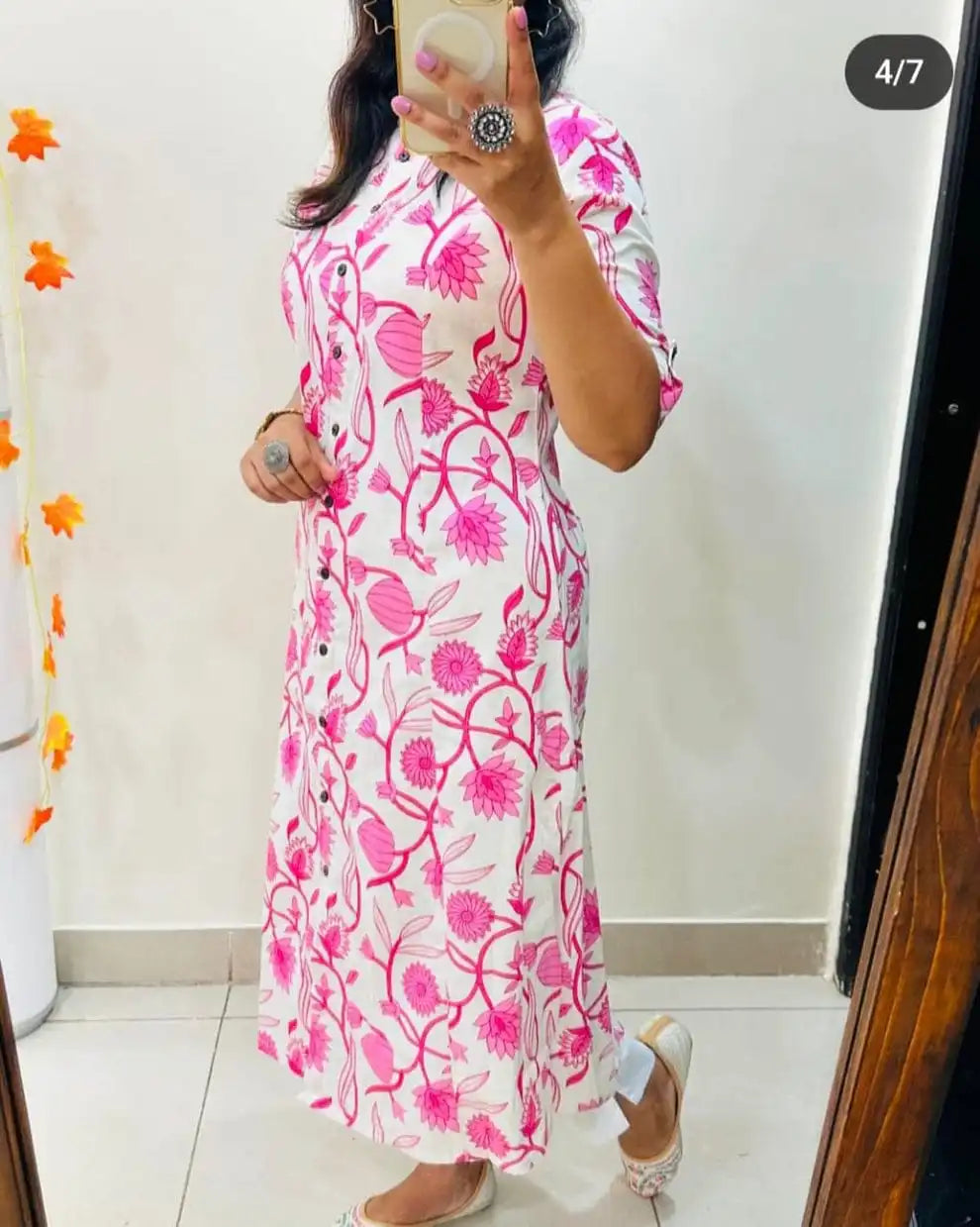 SUMMER SPECIAL PINK RAYON COTTON CO-ORD SET