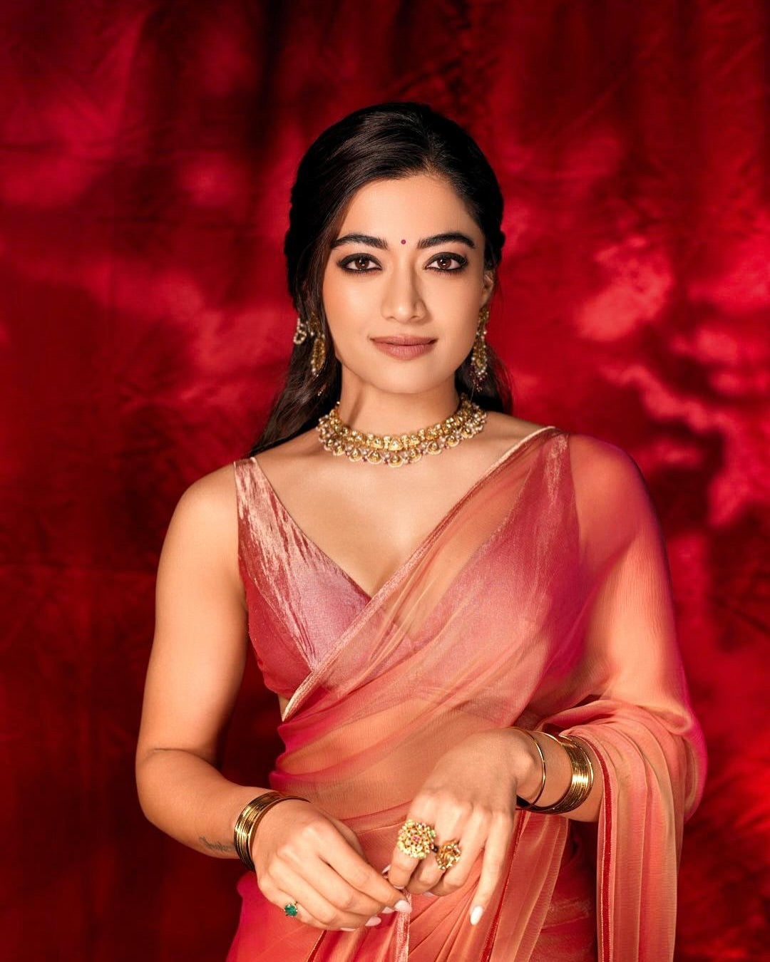 Rashmika Inspired Pushpa Saree