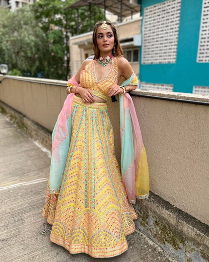 Yellow Color Lehenga For Haldi Ceremony