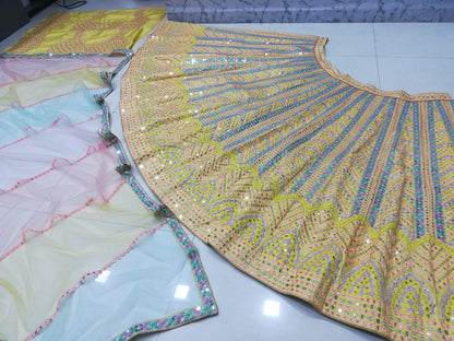 Yellow Color Lehenga For Haldi Ceremony