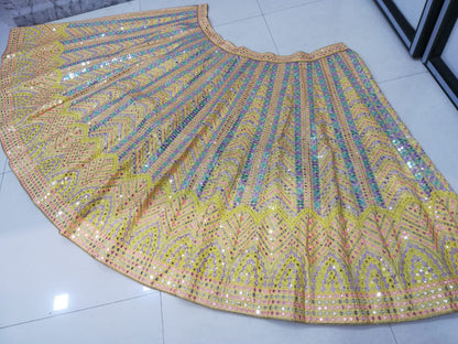 Yellow Color Lehenga For Haldi Ceremony