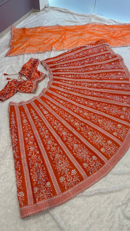 Traditional elegance and modern style the vibrant color lehenga