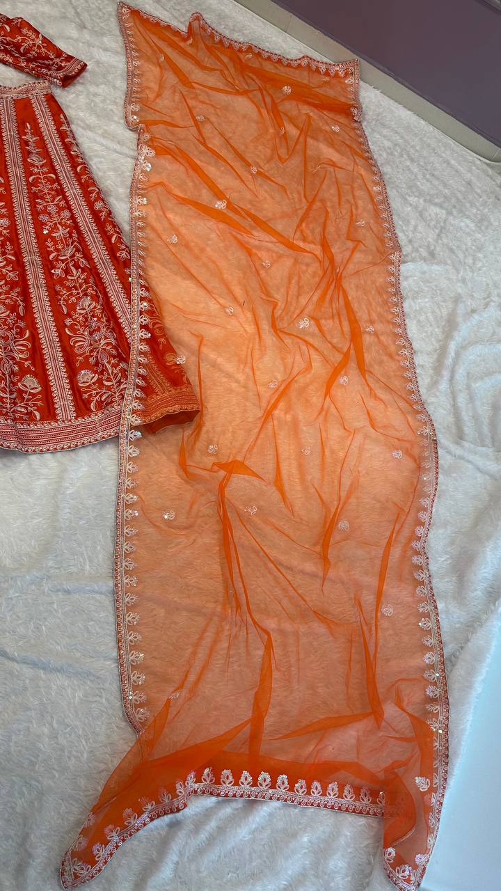 Traditional elegance and modern style the vibrant color lehenga