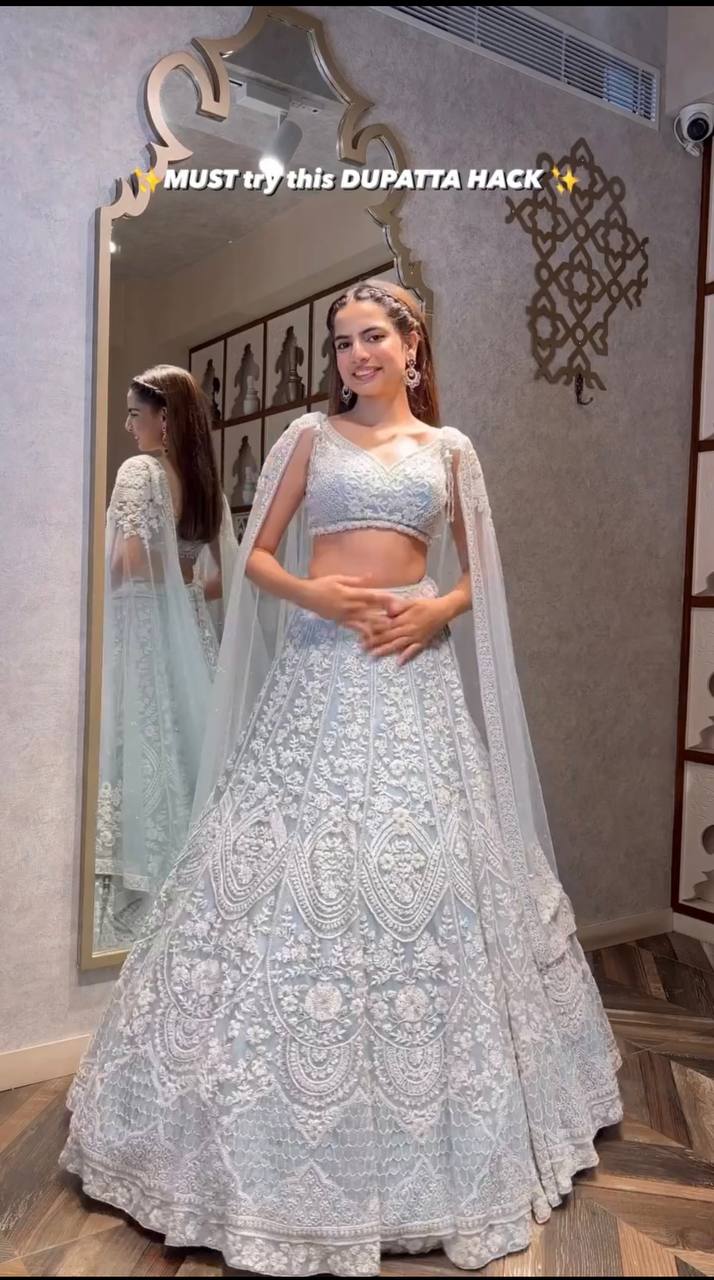 White Stylish  Lehenga Choli Designs Online