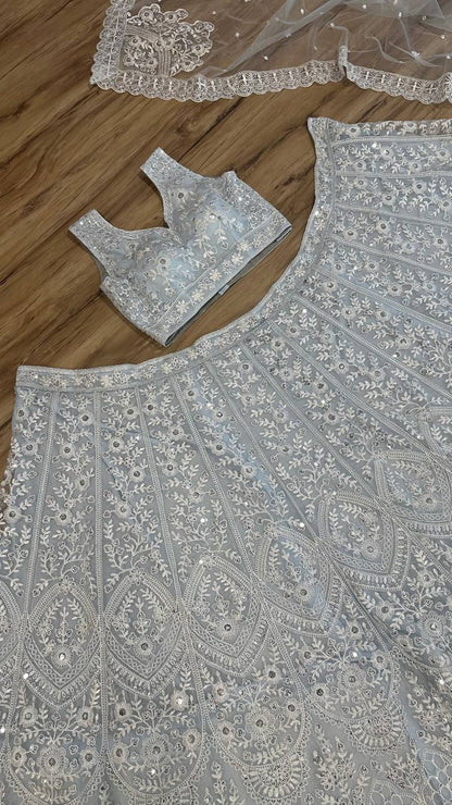 White Stylish  Lehenga Choli Designs Online