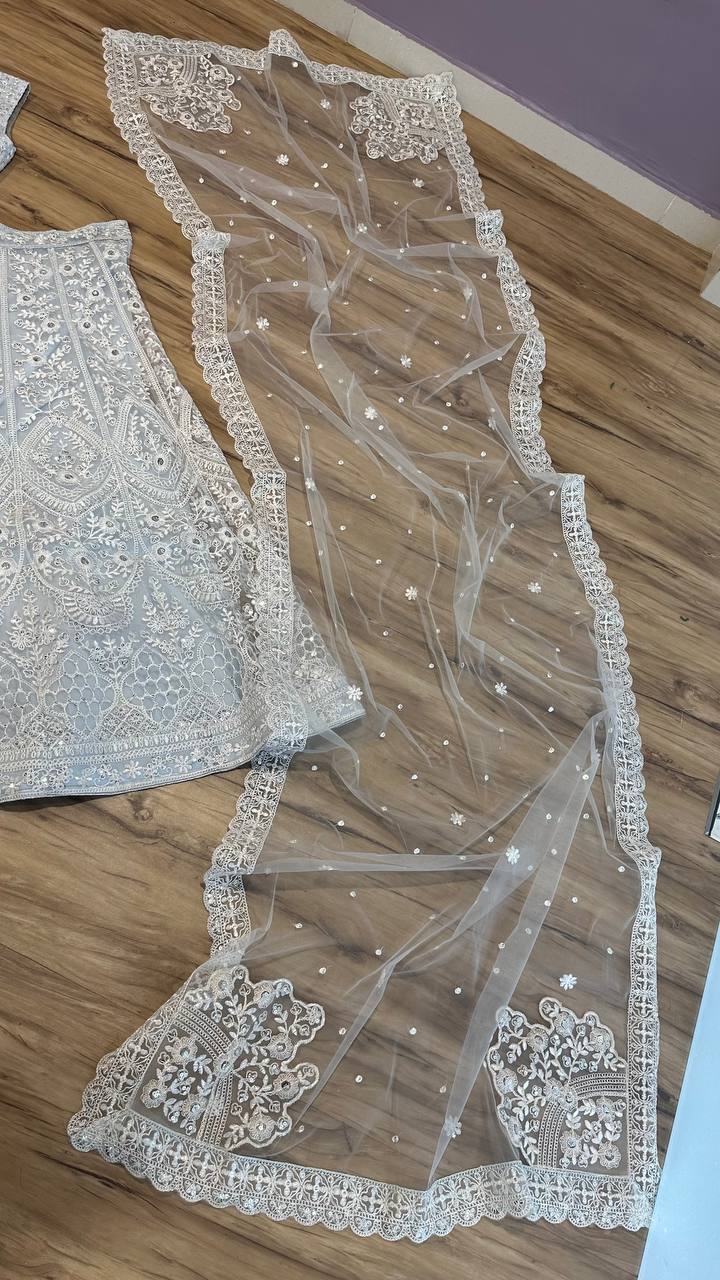 White Stylish  Lehenga Choli Designs Online