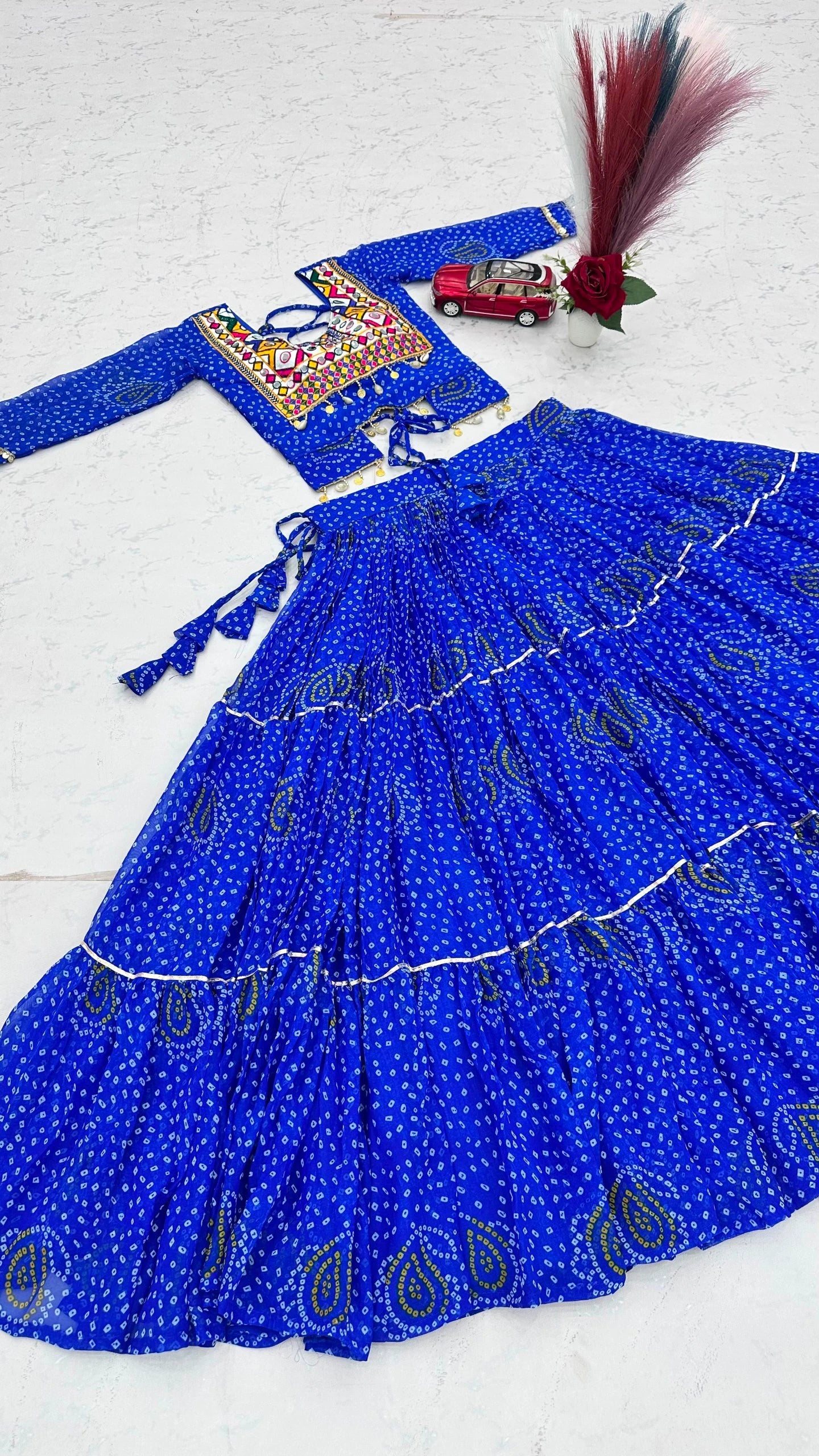 Navratri Women's Traditional Black Lehenga Choli with Thread Embroidery & Heavy Flair