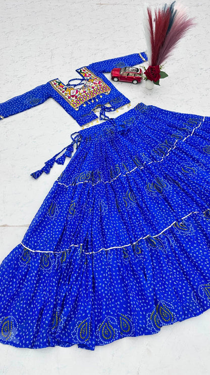 Navratri Women's Traditional Black Lehenga Choli with Thread Embroidery & Heavy Flair