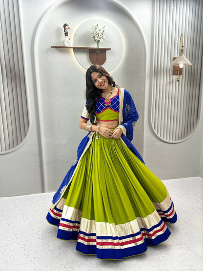 Women’s Pure Cotton Garba Flared Lehenga Choli