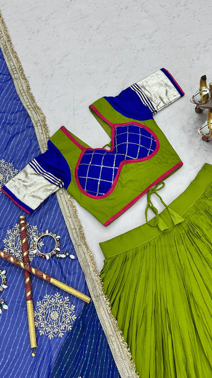 Women’s Pure Cotton Garba Flared Lehenga Choli