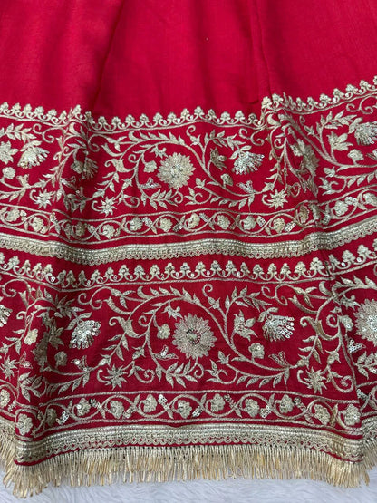Red Designer Anarkali Suit Set with Dupatta for Women Wedding Festive Party Wear Ethnic Dress