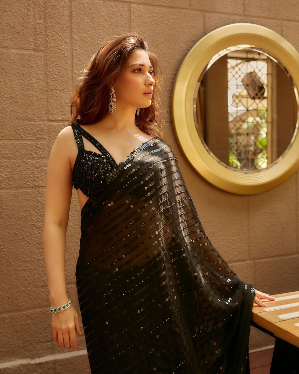 Elegant Black Georgette Saree