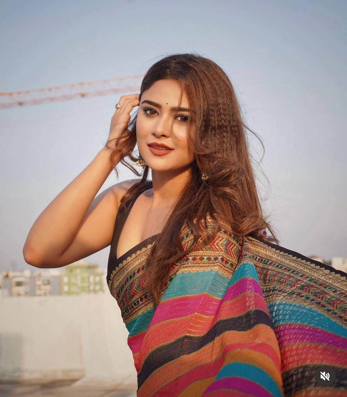 Heavy Georgette Digital Print With Sequence Work Line Saree