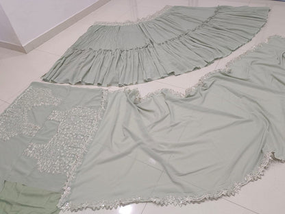 Buy Sea Green Color Lehengas Online