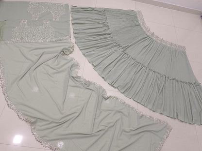 Buy Sea Green Color Lehengas Online