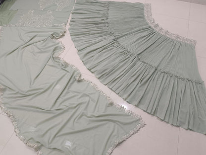 Buy Sea Green Color Lehengas Online