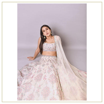 Buy Cream Color Lehenga online in India