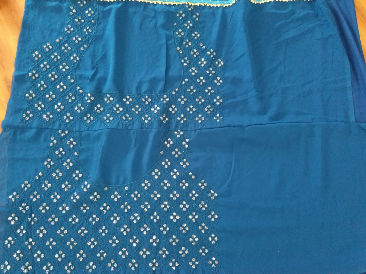 Faux Georgette Embroidered Lehenga Choli with Due Drop Work Dupatta