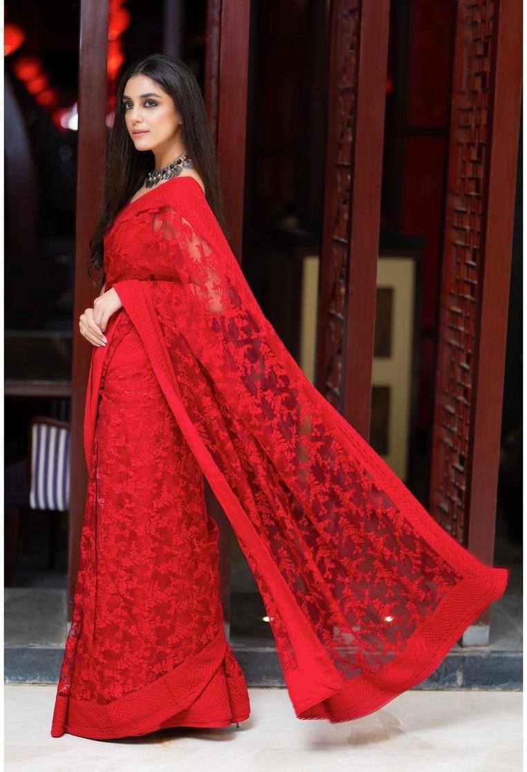 Buy Red Net Saree Online at Best Price in India