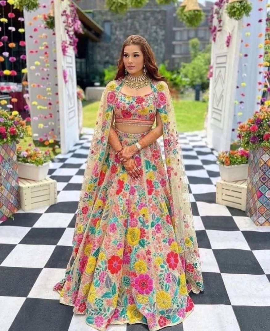 Buy Beautiful Multicolor Floral Lehenga