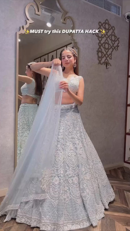 White Stylish  Lehenga Choli Designs Online