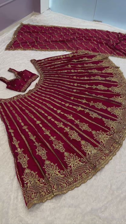 Maroon Kasturi Silk Designer Lehenga Choli with Traditional Indian Wedding Wear Bridal Ethnic Zari Sequins
