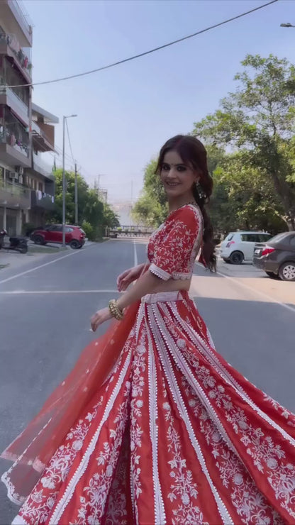 Traditional elegance and modern style the vibrant color lehenga