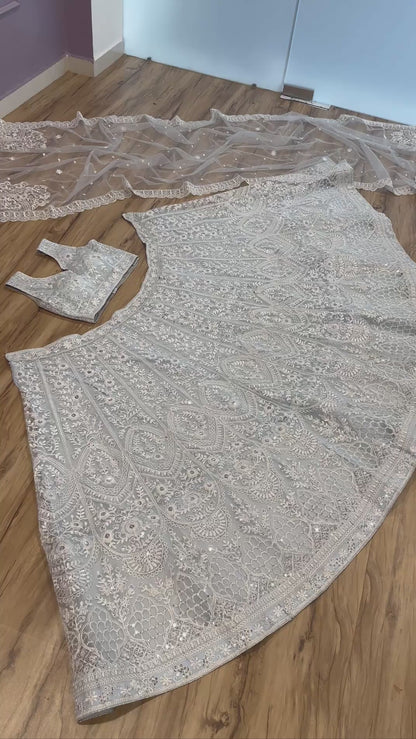 White Stylish  Lehenga Choli Designs Online